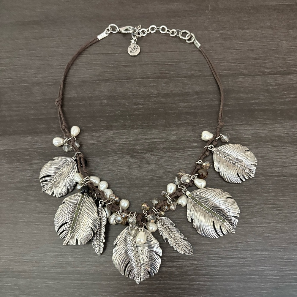 Silver Leaves Vera Bradley Statement Necklace